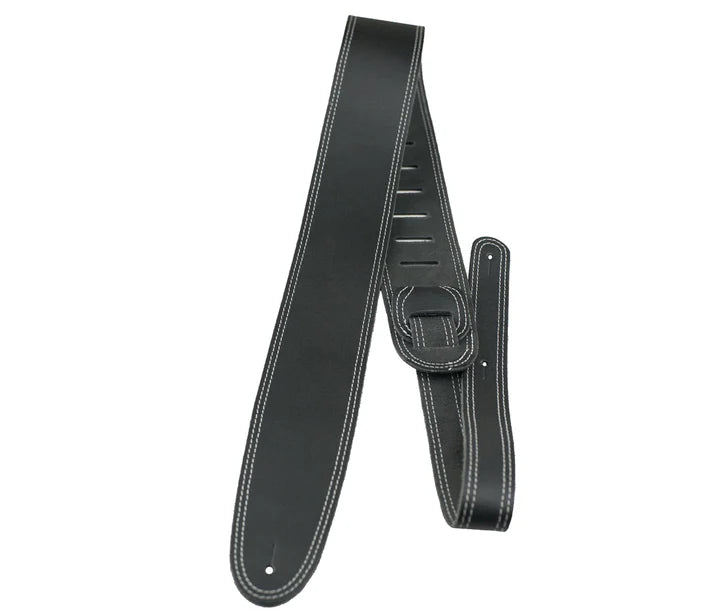 Double Stitched Leather Guitar Strap