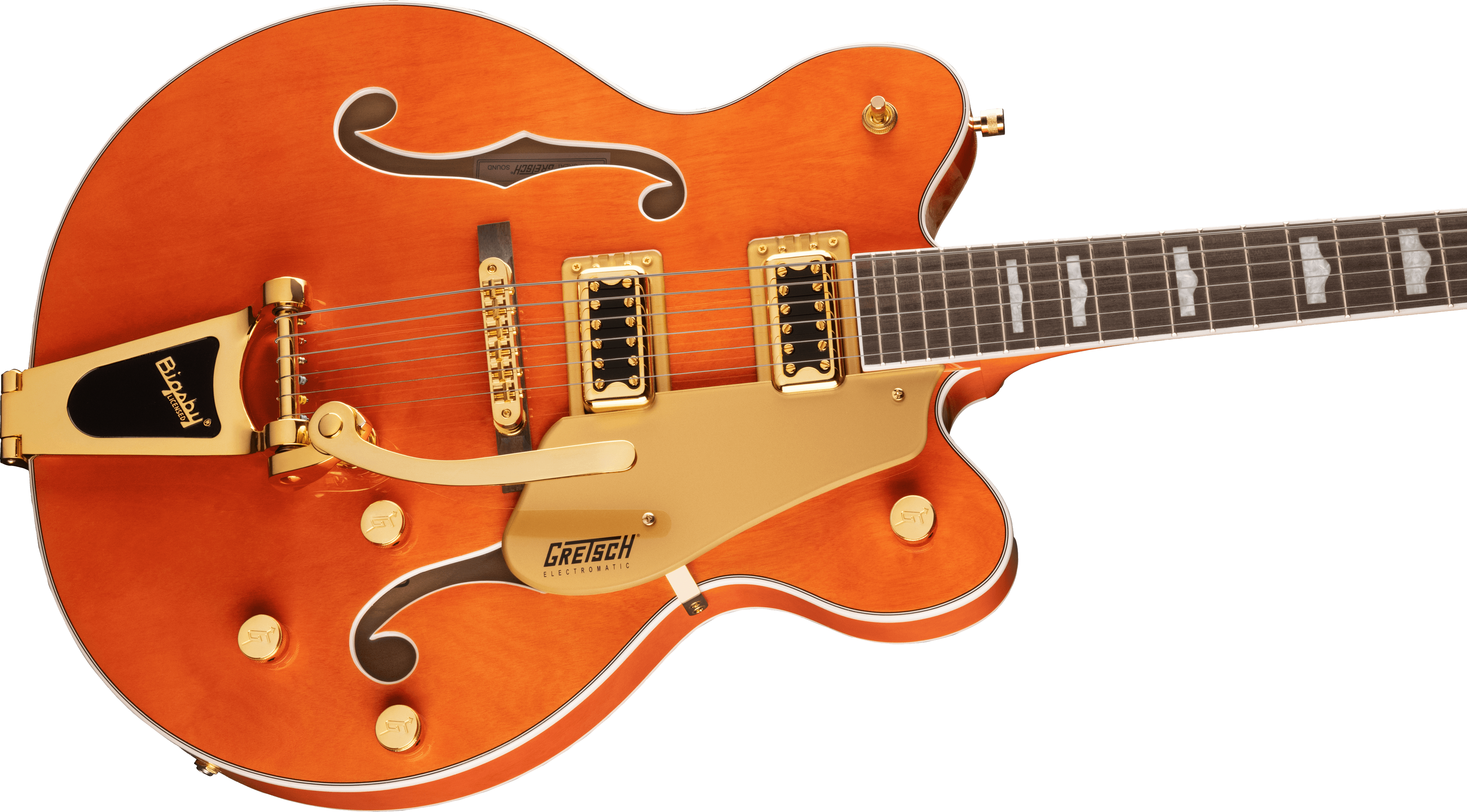 Gretsch G5422TG Electromatic® Classic Hollow Body Double-Cut with Bigsby® and Gold Hardware, Laurel Fingerboard, Orange Stain