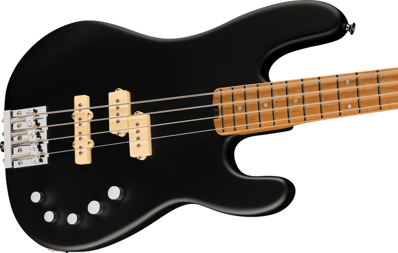 Pro-Mod San Dimas® Bass PJ IV, Caramelized Maple Fingerboard, Satin Black