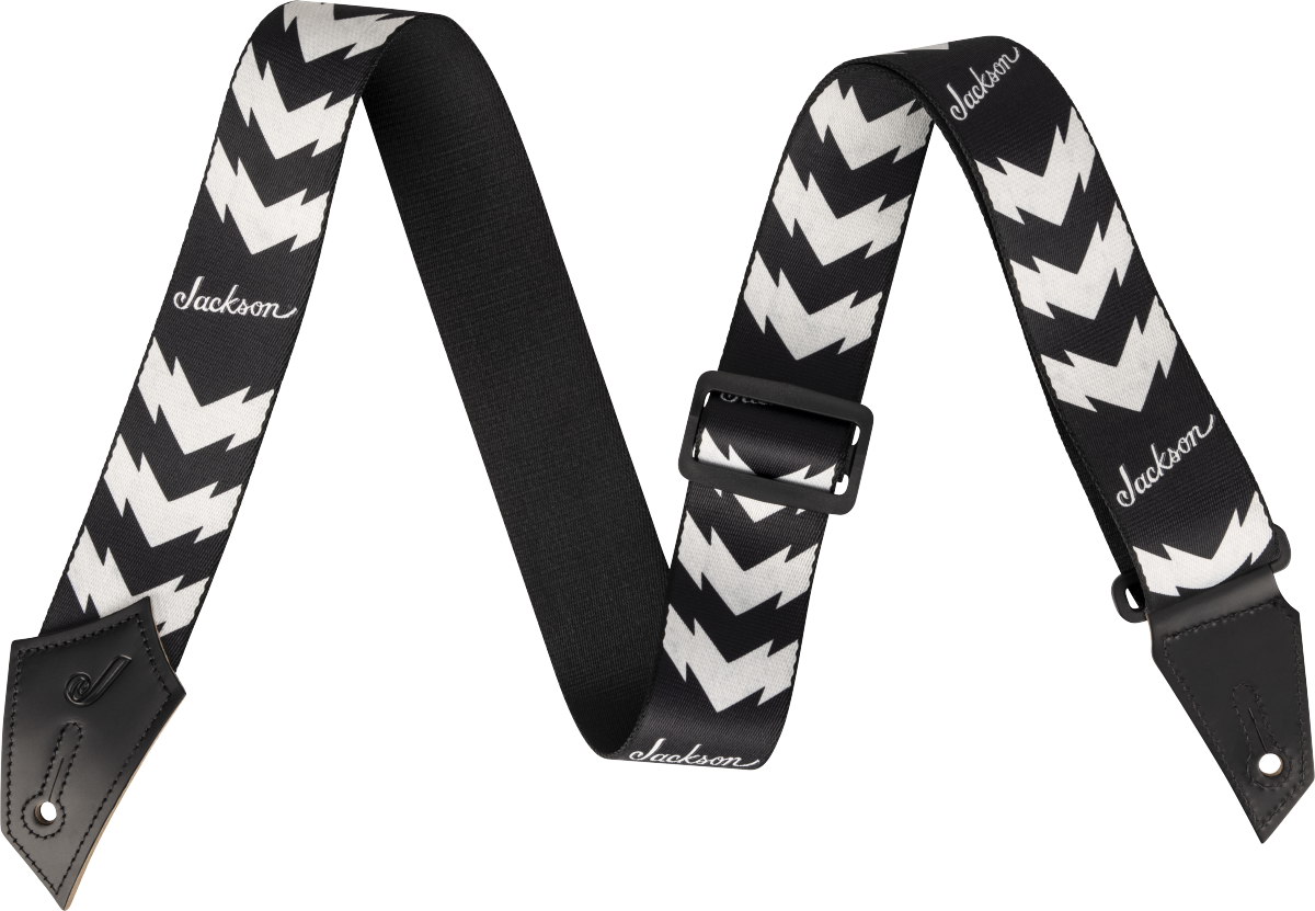 Jackson® Strap with Double V Pattern, Black and White