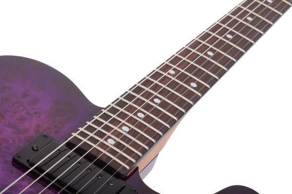 Schecter PT Standard Electric Guitar, Purple Burst Burl