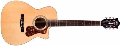 Guild OM-140CE Natural Westerly Collection Orchestra Style Acoustic Electric Guitar with Gig Bag