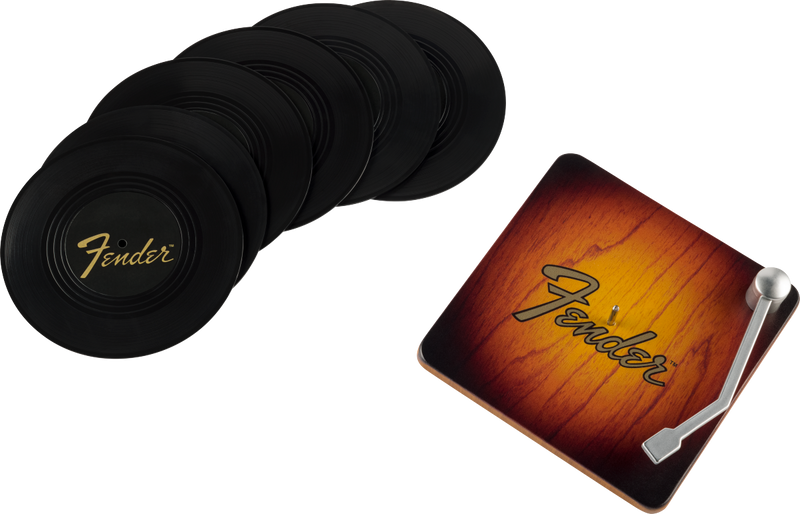 Fender Sunburst Turntable Coaster Set
