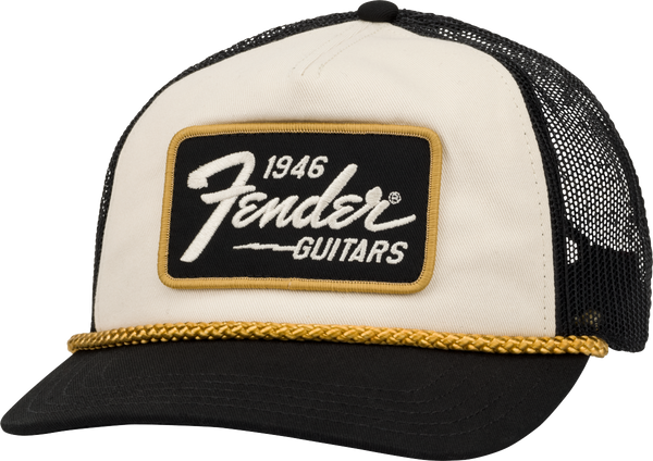 Fender 1946 Gold Braid Hat, Cream/Black