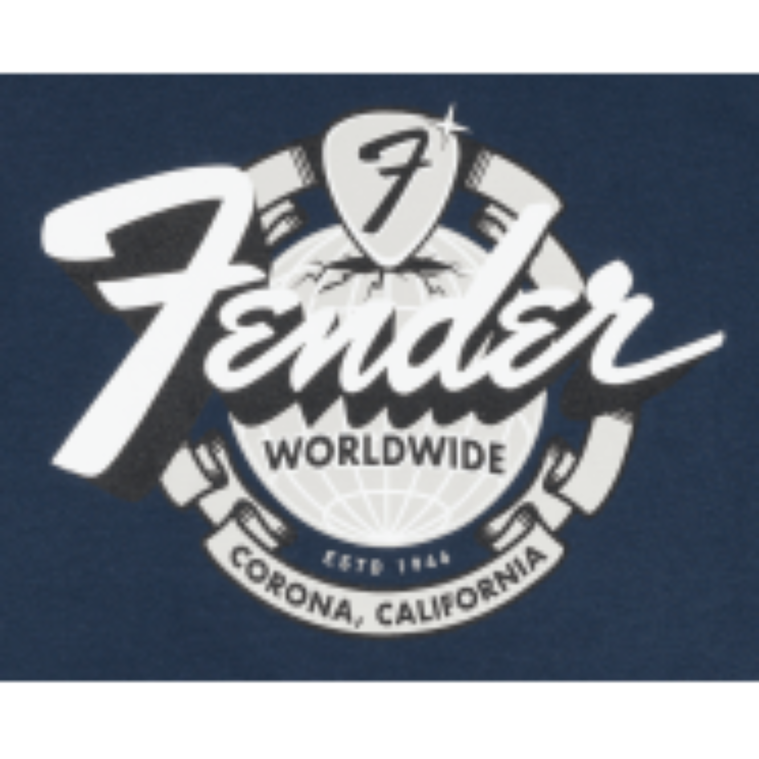 Fender® World Wide Tee, Vintage Navy, M