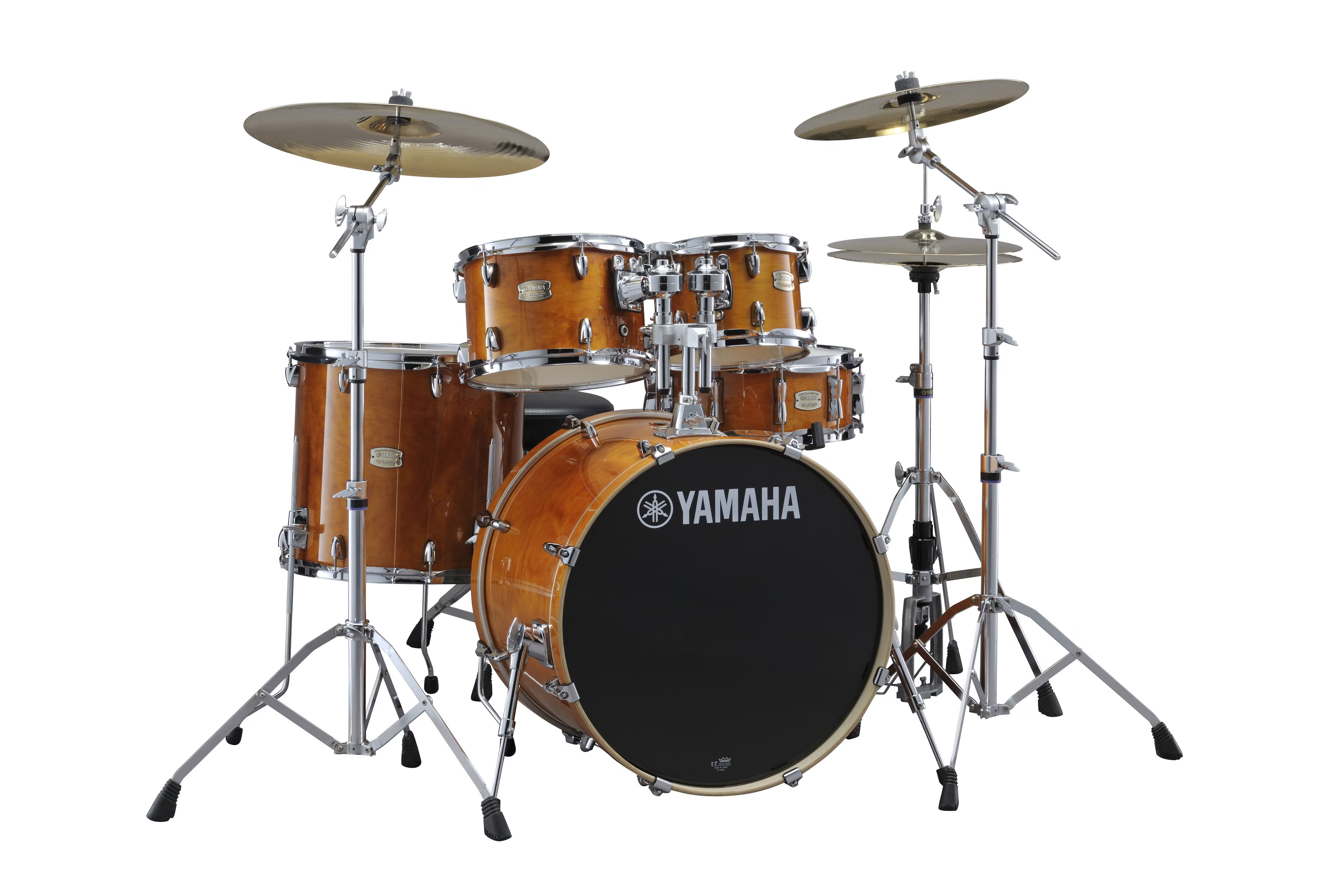 Yamaha Stage Custom Birch 5-Piece Kit- Includes HW680W Hardware Kit, Honey Amber