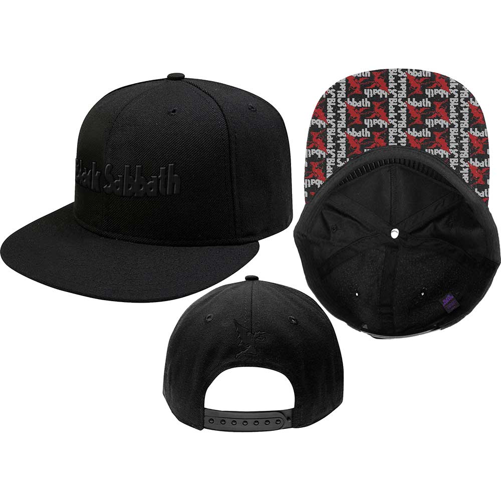 BLACK SABBATH UNISEX SNAPBACK CAP: LOGO & DEMON