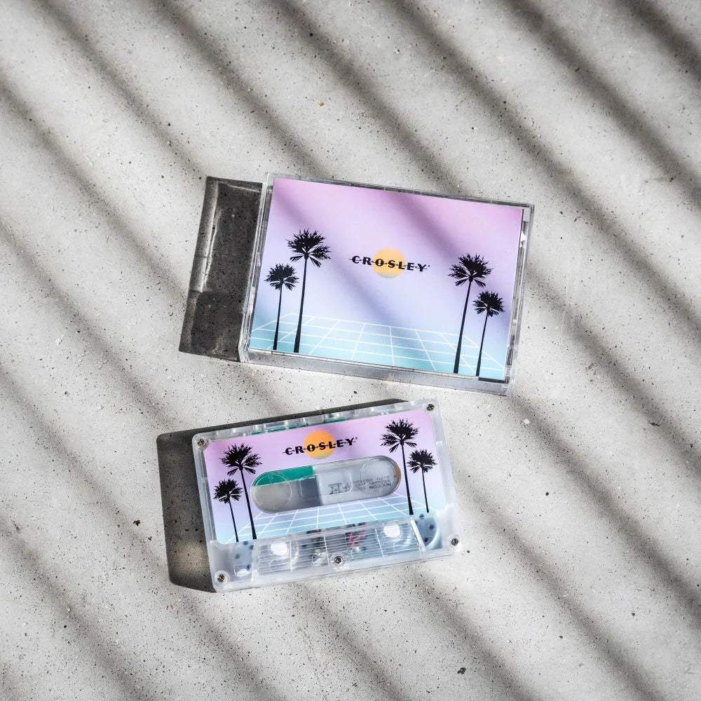 Crosley Cassette Tape Portable Bluetooth Speaker - Vaporwave Translucent