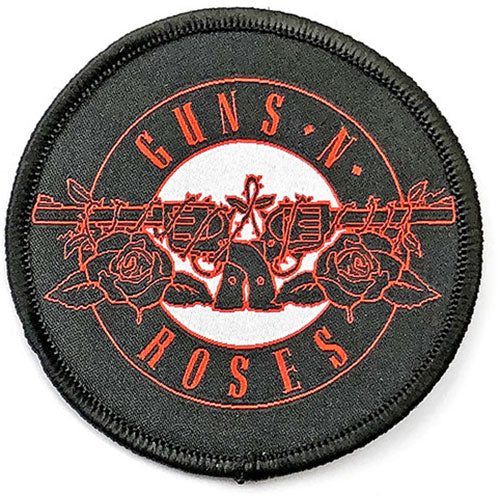 GUNS N' ROSES STANDARD PRINTED PATCH: RED CIRCLE LOGO