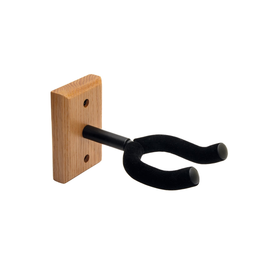 Quik Lok Wall Mount Guitar Hanger Support With Wooden Base