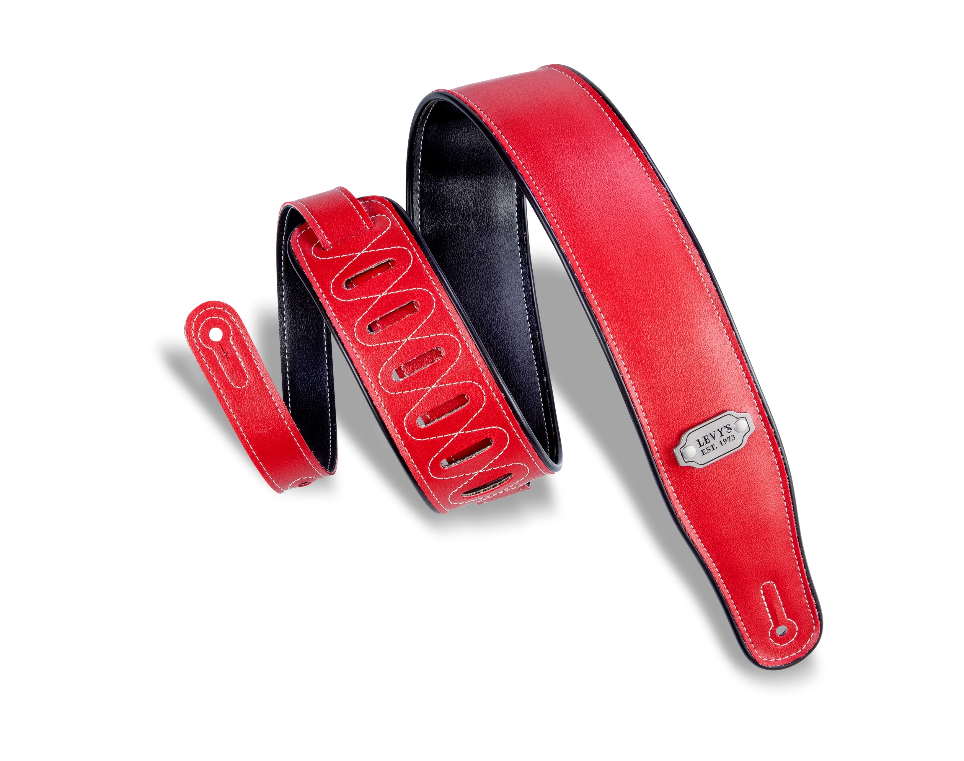 Levy's 2.75" Reversible Vinyl Strap in Red & Black