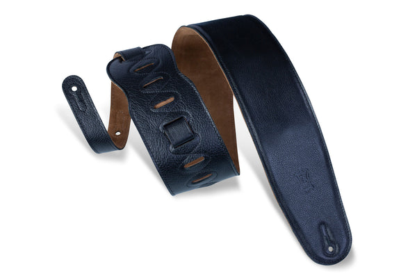 Levy's Padded Leather 3.5" Bass Strap, Black