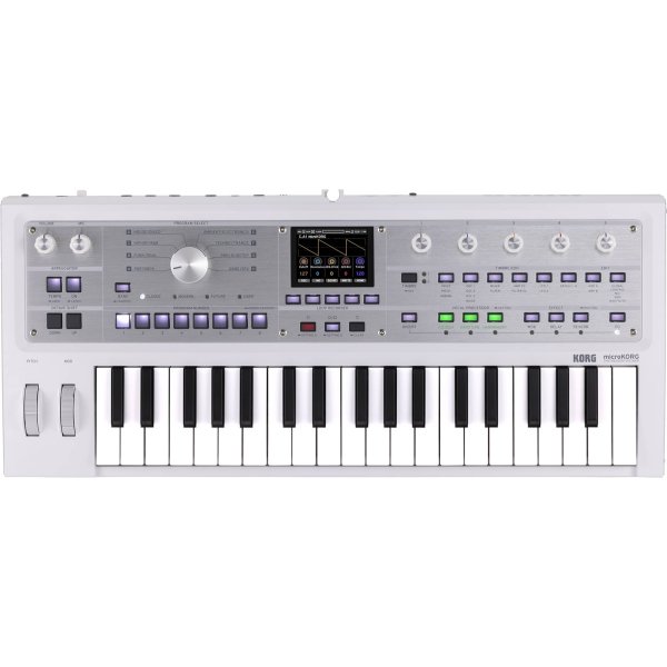 KORG Limited-Edition MicroKorg 2 37-Key Synthesizer / Vocoder with Soft Case, Metallic White