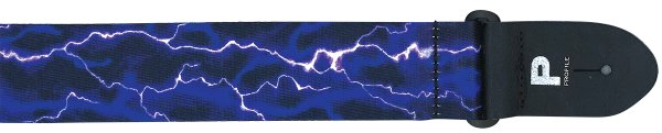Profile 2” Polyester Guitar Strap Purple Lightning