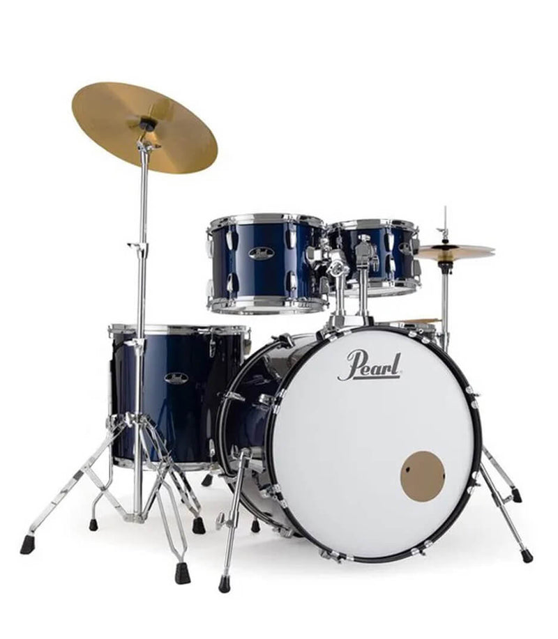 Pearl Roadshow 5-Piece Drum Set With 22" Bass Drum, Hardware & Cymbals, Royal Blue Metallic