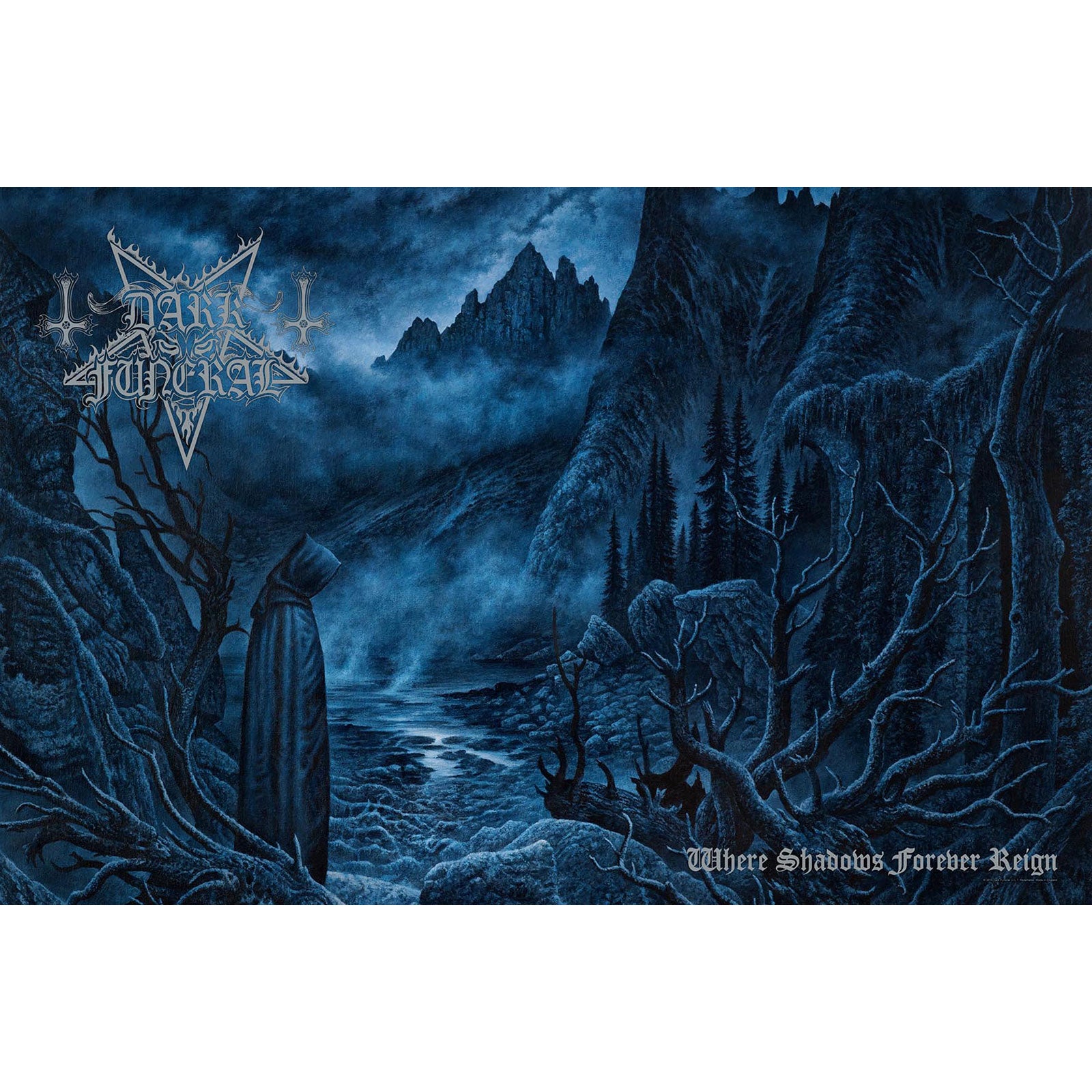 DARK FUNERAL TEXTILE POSTER: WHERE SHADOWS FOREVER REIGN