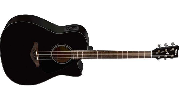 Yamaha FGX800C BL Acoustic/Electric Guitar with Solid Sitka Spruce Top, Black