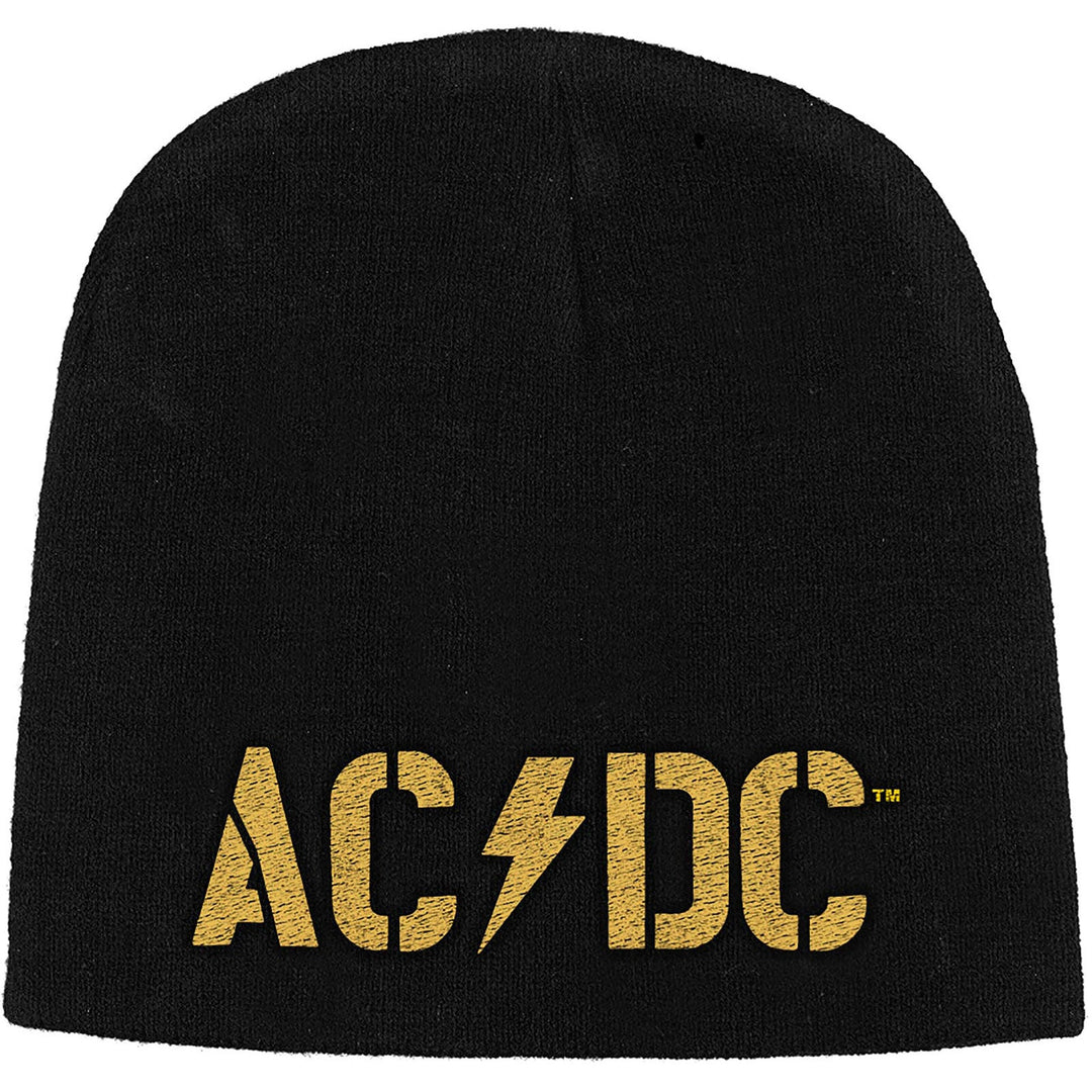 AC/DC UNISEX BEANIE HAT: PWR - UP BAND LOGO by Rock Off Trade
