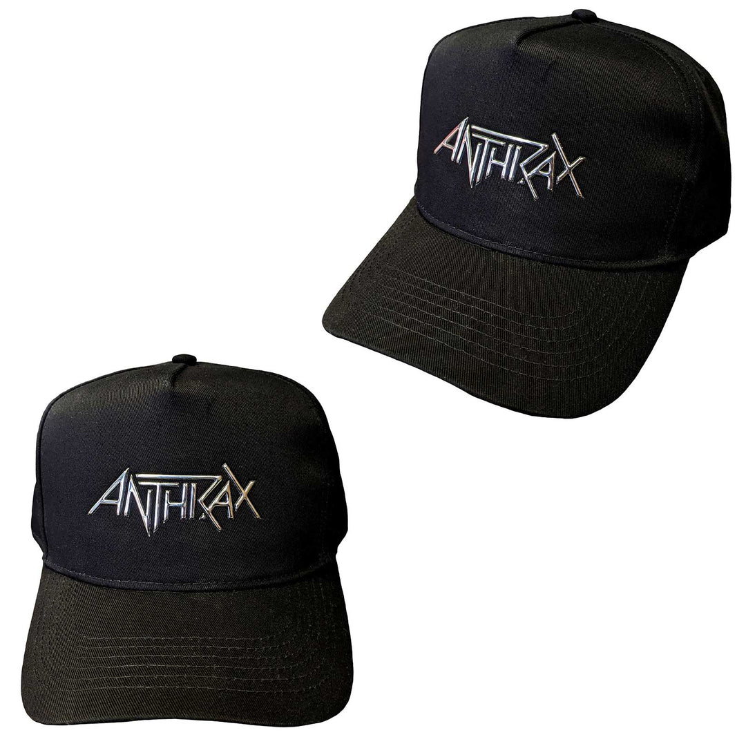 ANTHRAX UNISEX BASEBALL CAP: LOGO (SONIC SILVER) by Rock Off Trade