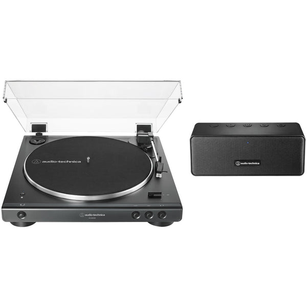 Audio-Technica AT-LP60XSPBT-BK Automatic Wireless Turntable and Speaker System