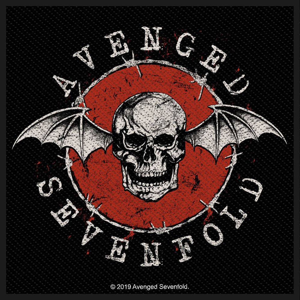 AVENGED SEVENFOLD STANDARD PATCH: DISTRESSED SKULL (LOOSE) by Rock Off Trade