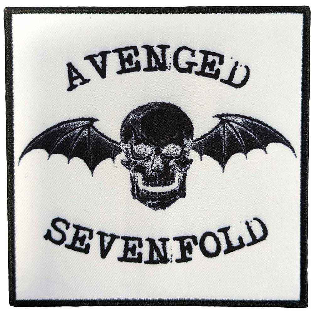 AVENGED SEVENFOLD STANDARD PRINTED PATCH: CLASSIC DEATHBAT NEGATIVE by Rock Off Trade