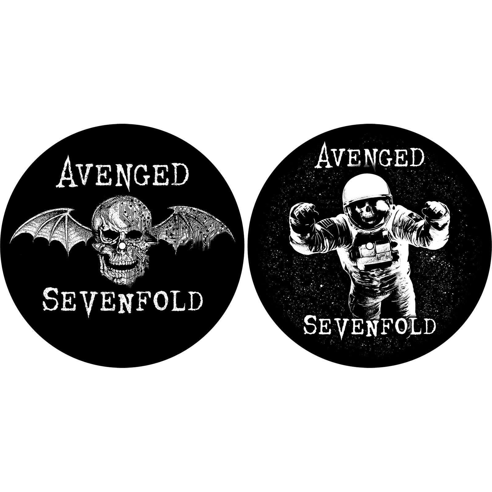 AVENGED SEVENFOLD TURNTABLE SLIPMAT SET: DEATH BAT / ASTRONAUT by Rock Off Trade