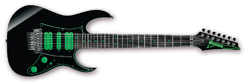 B - Stock Ibanez Steve Vai UV70 Signature 7 String Guitar, Black by Hoshino