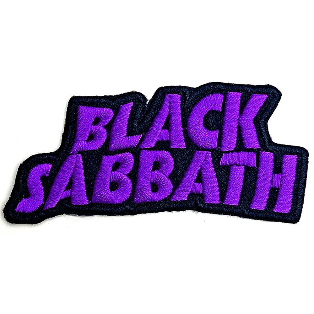 BLACK SABBATH STANDARD WOVEN PATCH: CUT OUT WAVY LOGO by Rock Off Trade