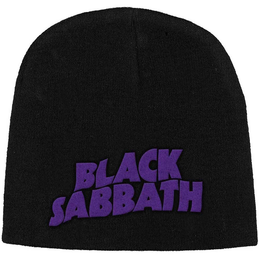 Black Sabbath Unisex Beanie Hat Purple Logo by Rock Off Trade