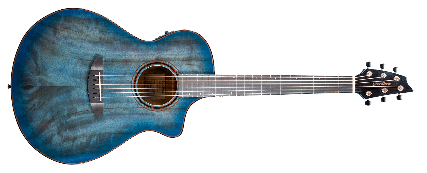 Breedlove Pursuit Exotic S Concert CE Acoustic - Electric Guitar, Blue Eyes by Two Old Hippies