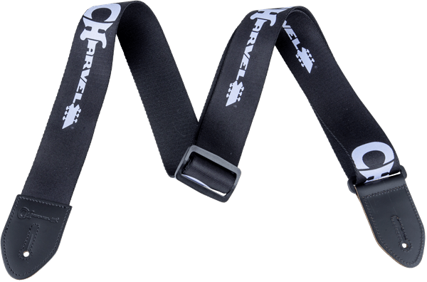 Charvel® Strap, Black with White Logo by FMIC