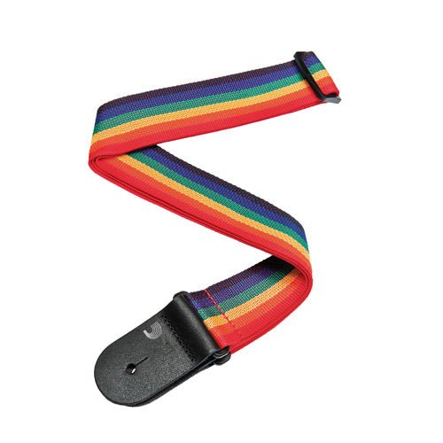 D'addario 50mm Polypropylene Guitar Strap, Rainbow by D'Addario Canada