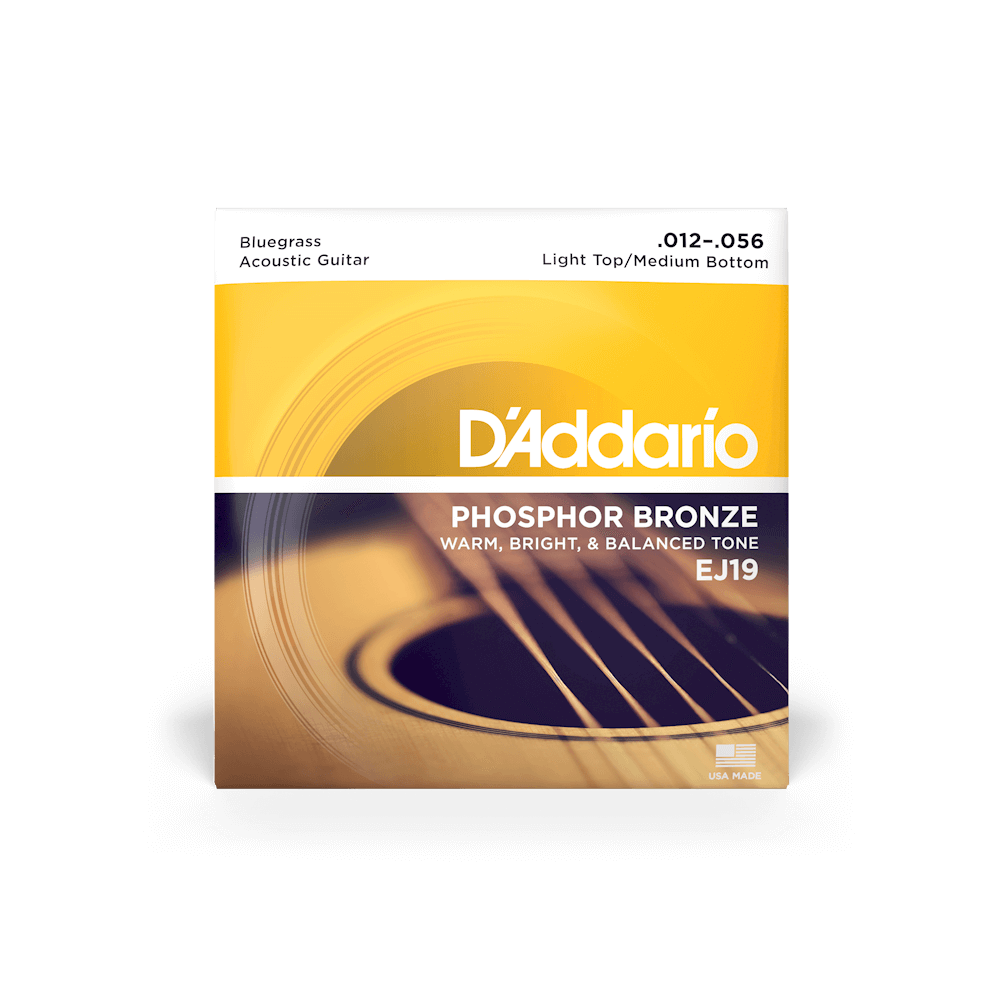 D'Addario Phosphor Bronze Bluegrass Set, Light Top/Medium Bottom 12 - 56 by D'Addario Canada