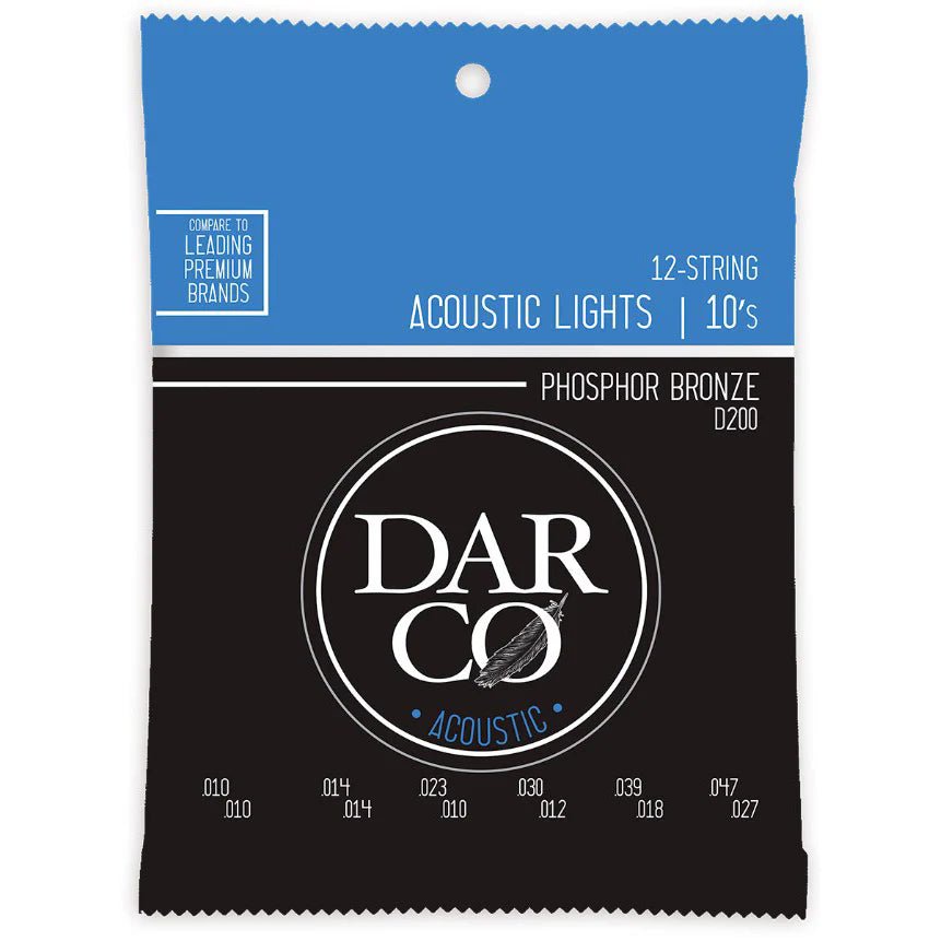 Darco 12 String Phosphor Bronze Acoustic Strings, Light by Martin Guitar Co.