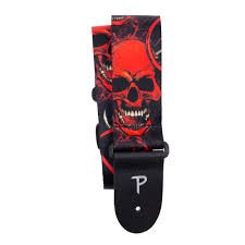 Devil Skulls Polyester Guitar Strap by Perri's Leathers