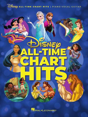 Disney All - Time Chart Hits Piano/Vocal/Guitar Songbook Softcover by Hal Leonard
