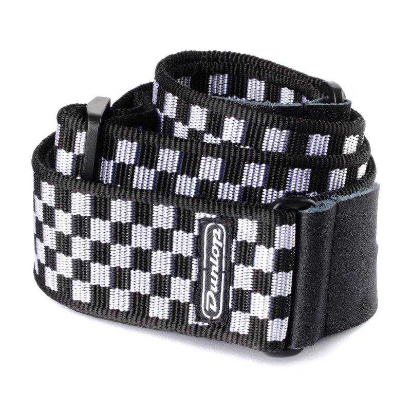 Dunlop Classic Black/White Check Strap by Coast Music