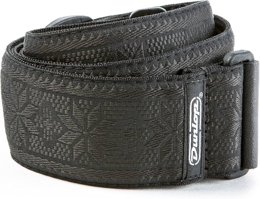 Dunlop Filmore Guitar Strap - Black by Coast Music