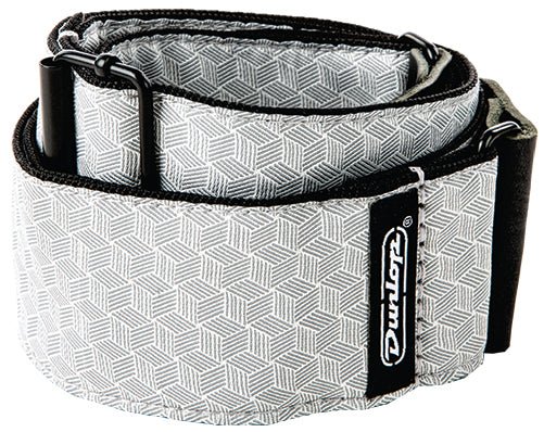 Dunlop Jacquard Cube Hatch Light Grey Strap by Coast Music