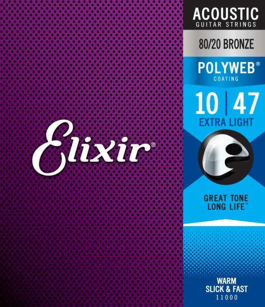 ELIXIR Acoustic 80/20 Bronze With Polyweb Coating by Elixir