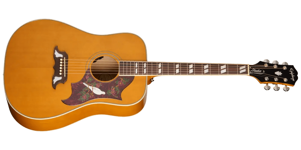 Epiphone Dove Studio Acoustic/Electric Guitar with Gigbag - Natural by Epiphone