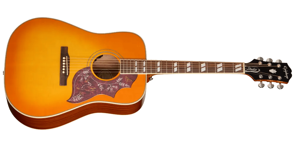 Epiphone Hummingbird Studio Acoustic/Electric Guitar with Gigbag - Heritage Cherry Sunburst by Epiphone