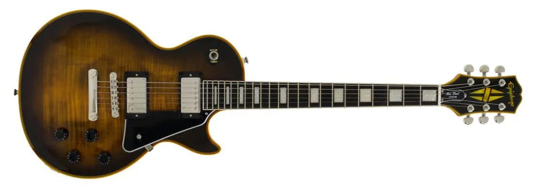 Epiphone Les Paul Custom Widow Electric Guitar with Gigbag - Yellow by Epiphone