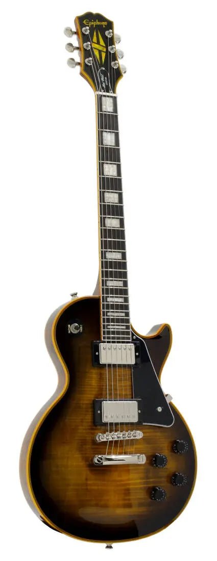 Epiphone Les Paul Custom Widow Electric Guitar with Gigbag - Yellow by Epiphone