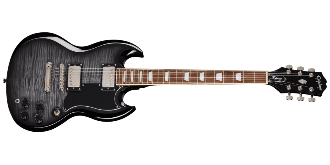 Epiphone SG Tribute Plus Electric Guitar - Translucent Ebony by Epiphone