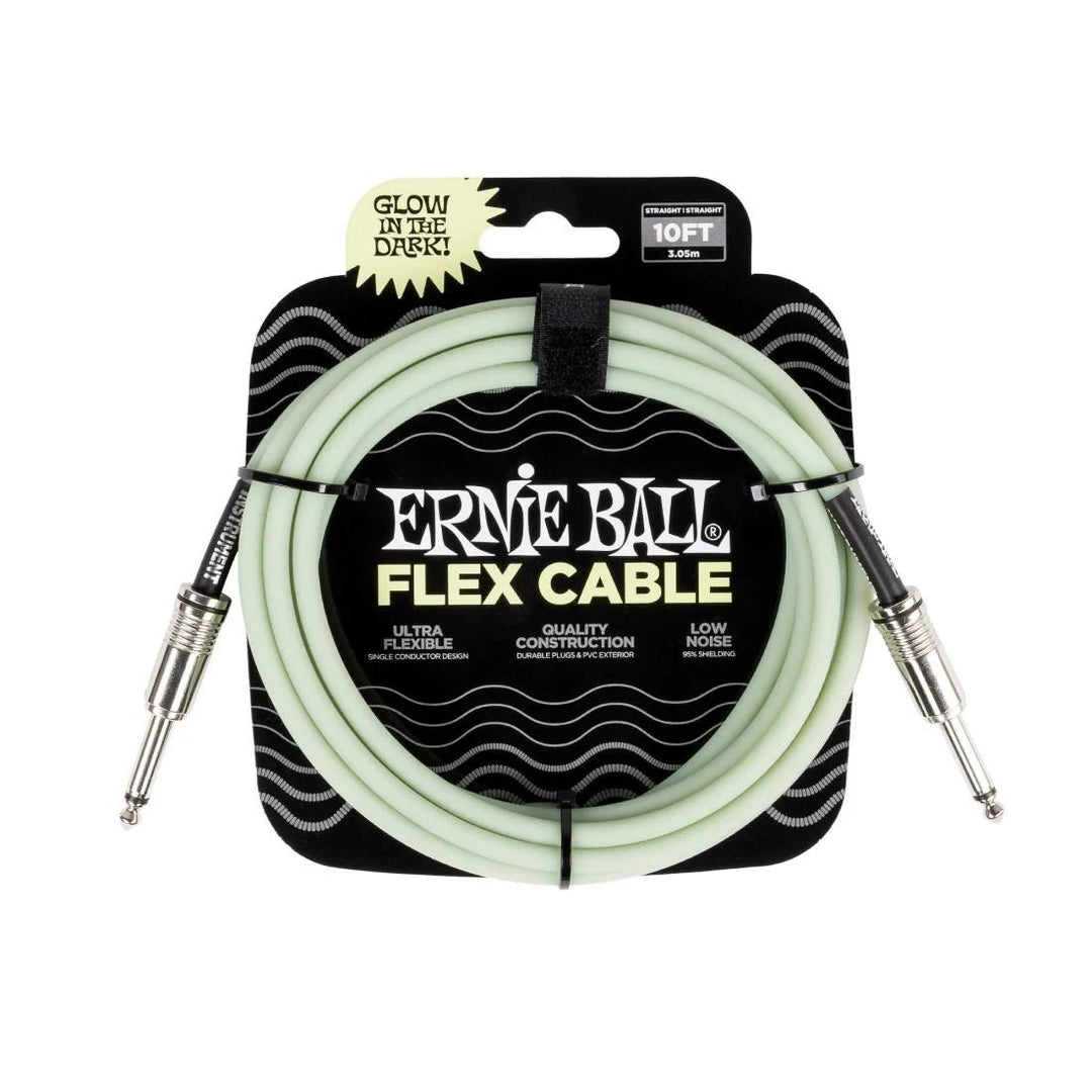 Ernie Ball Flex Instrument Cable Straight/Straight - Glow in the Dark by FMIC