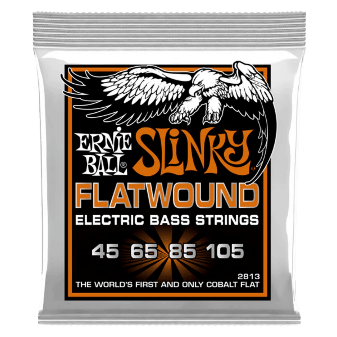 Ernie Ball Hybrid Slinky Flatwound Bass Strings, 45 - 105 by Yorkville