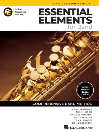 Essential Elements for Band – Eb Alto Saxophone Book 1 with Online Resources by Hal Leonard