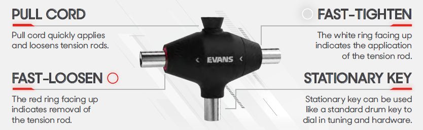 Evans Pull Cord Drum Key by D'Addario Canada